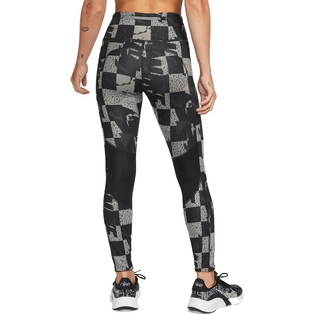 Nike Epic Fast Mid-Rise Running Leggings Women - black/black/flat pewter/reflective silver DQ6310-010