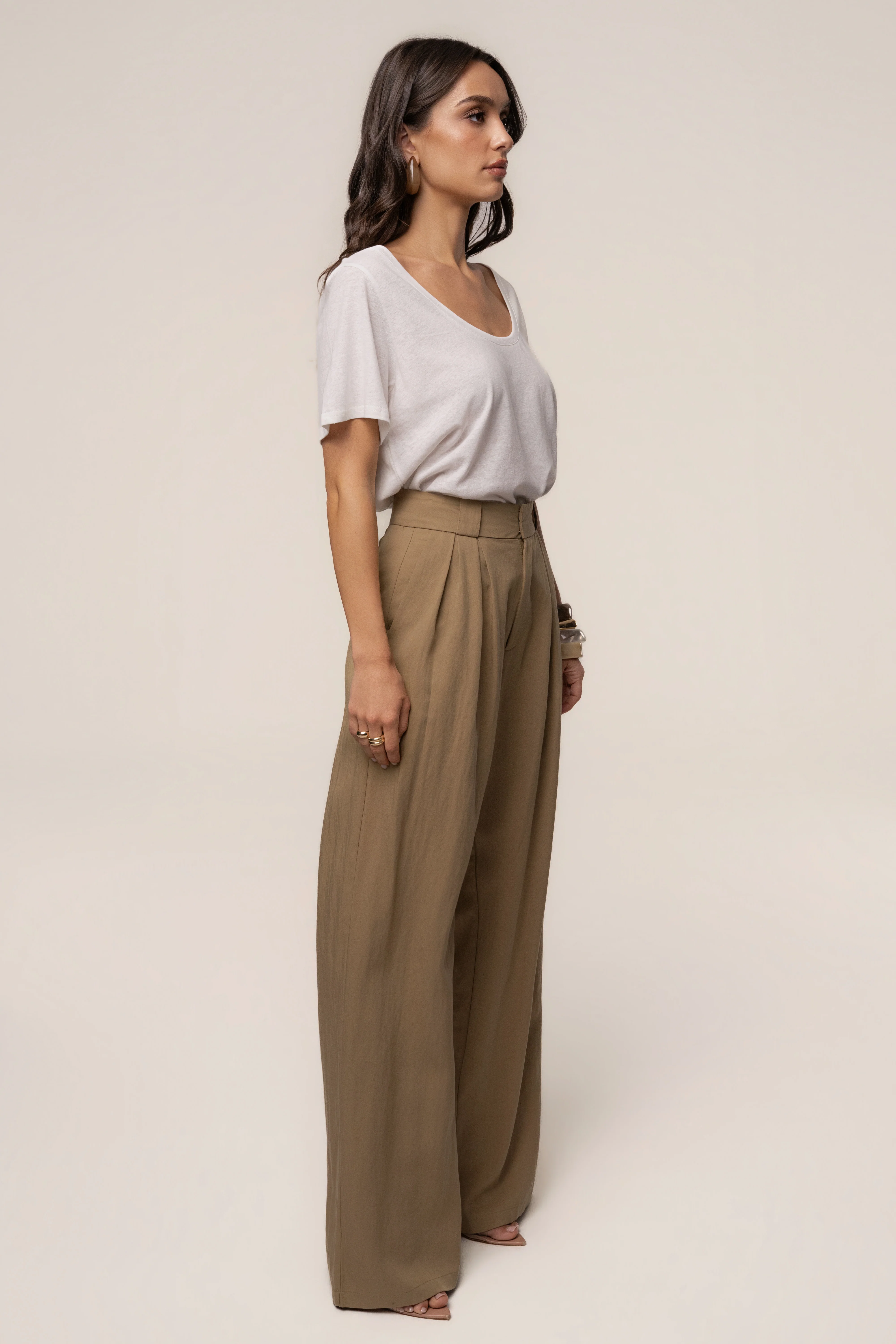 White At Ease Scoop Top