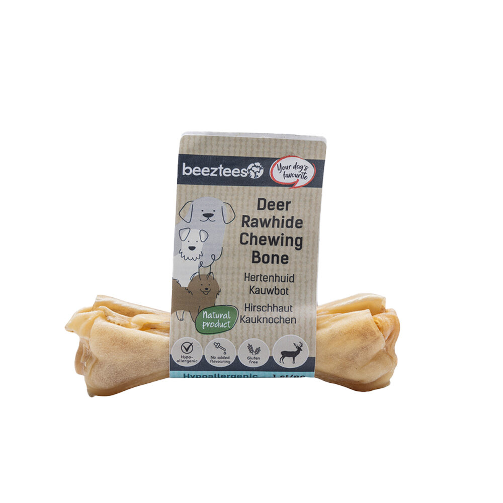 Beeztees Deer Skin Chew Bone - 10 cm