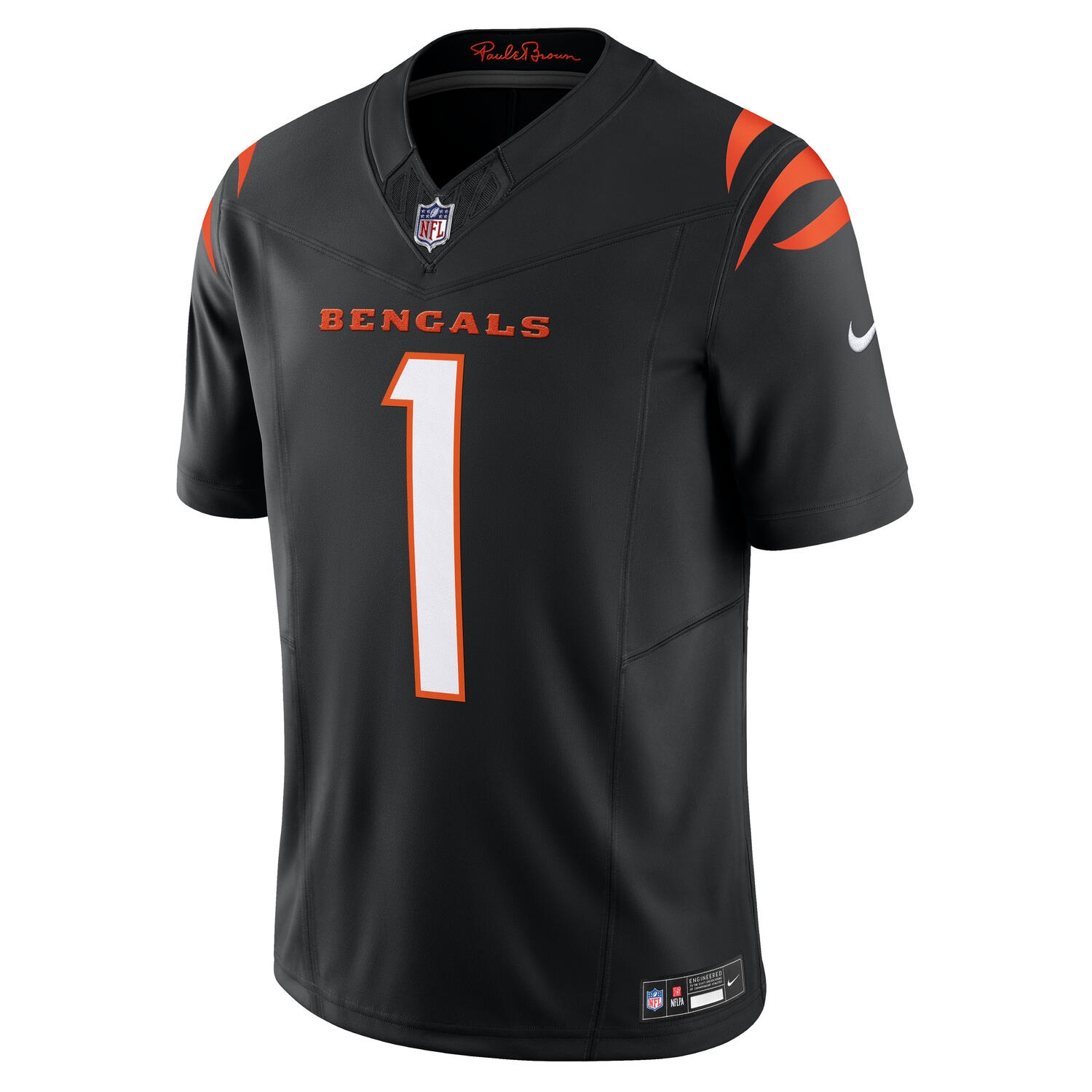 Ja’Marr Chase #1 Cincinnati Bengals Nike Vapor F.U.S.E. Limited NFL Jersey Black