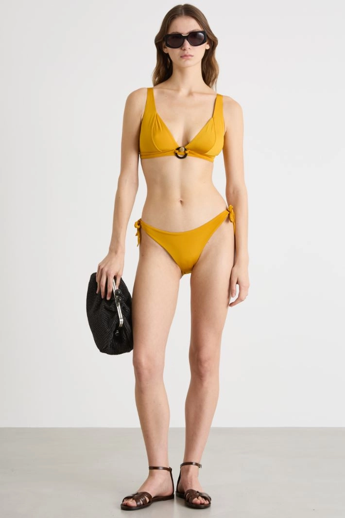 Lustrous jersey bikini bottoms - YELLOW