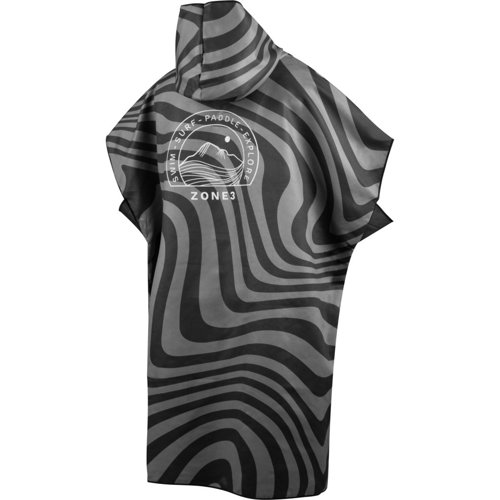 Zone3 Microfibre Changing Robe - black/grey