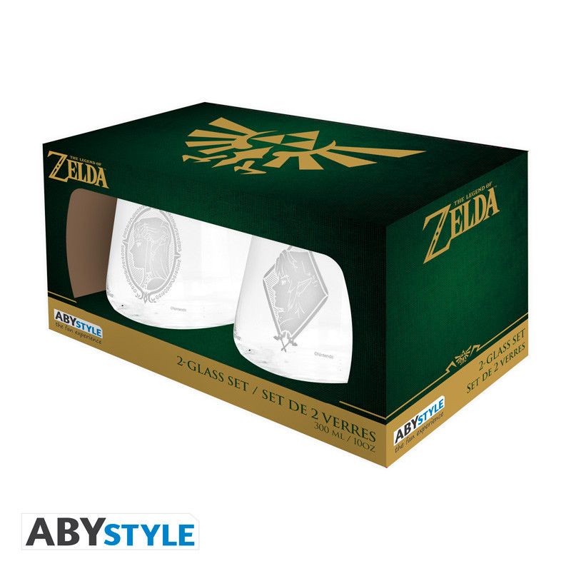 THE LEGEND OF ZELDA 2 Glass Set Zelda & Link