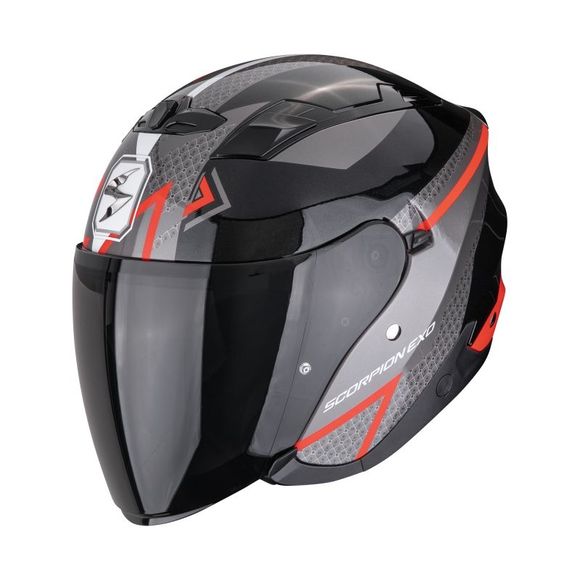 Casque jet Scorpion Exo EXO-230 - LOOP - Noir / RougeRef : SC1216