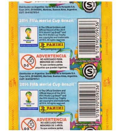 Panini World Cup Brasil 2014 Packet Gold Argentina