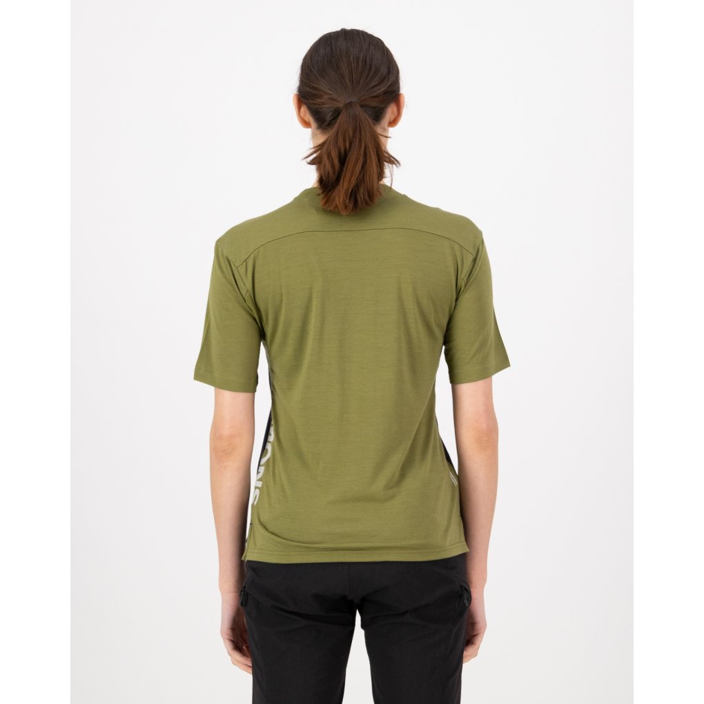 Mons Royale Diversion Merino Bike Short Sleeve Jersey Women - fern / 9 iron