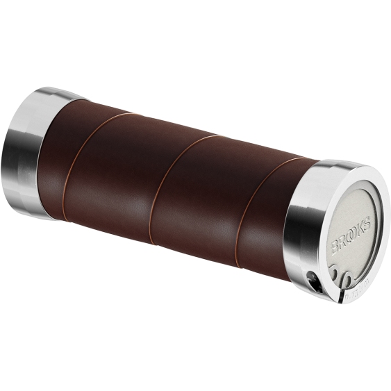 Brooks Slender Leather Grips for Twist Shifter - 100/100mm - brown