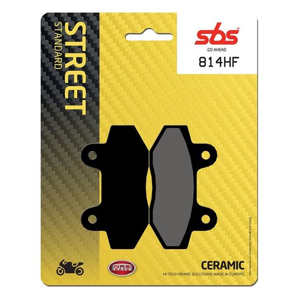 SBS 814HF Organic Front Brake PadsRef: 814HF / 814000