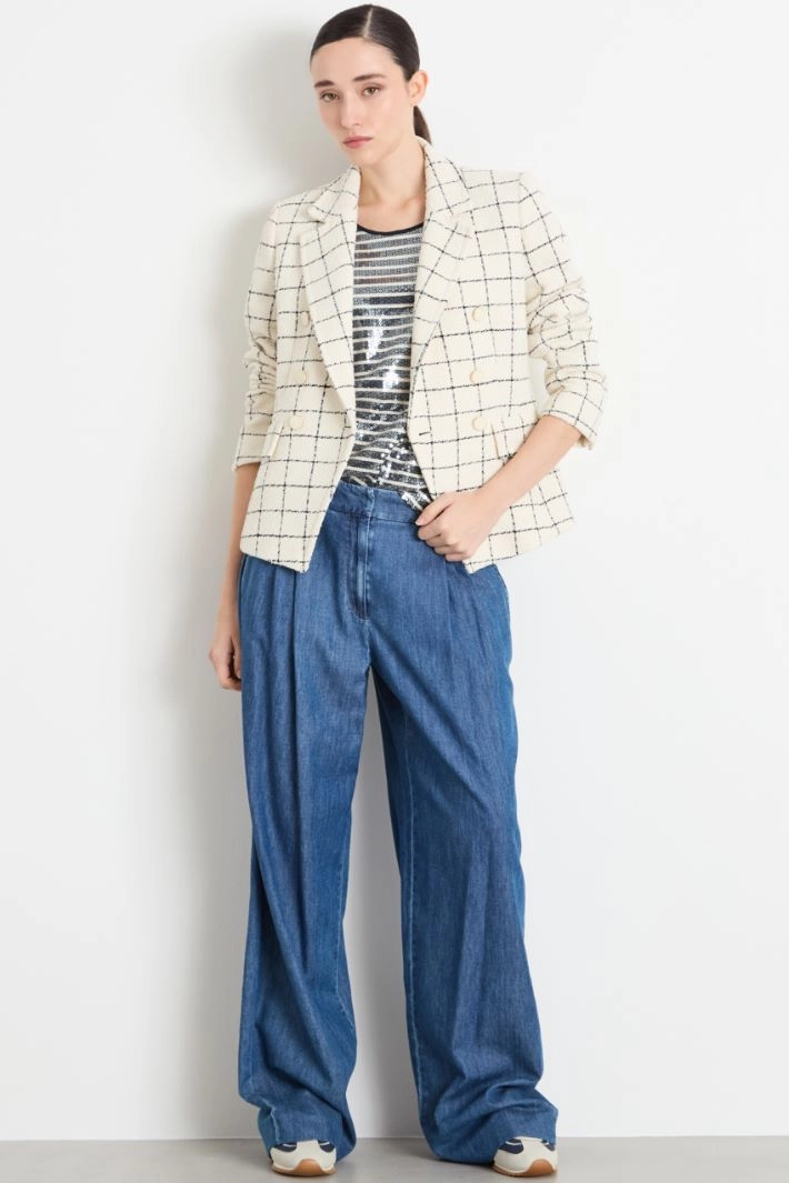 Basketweave jacket - WHITE