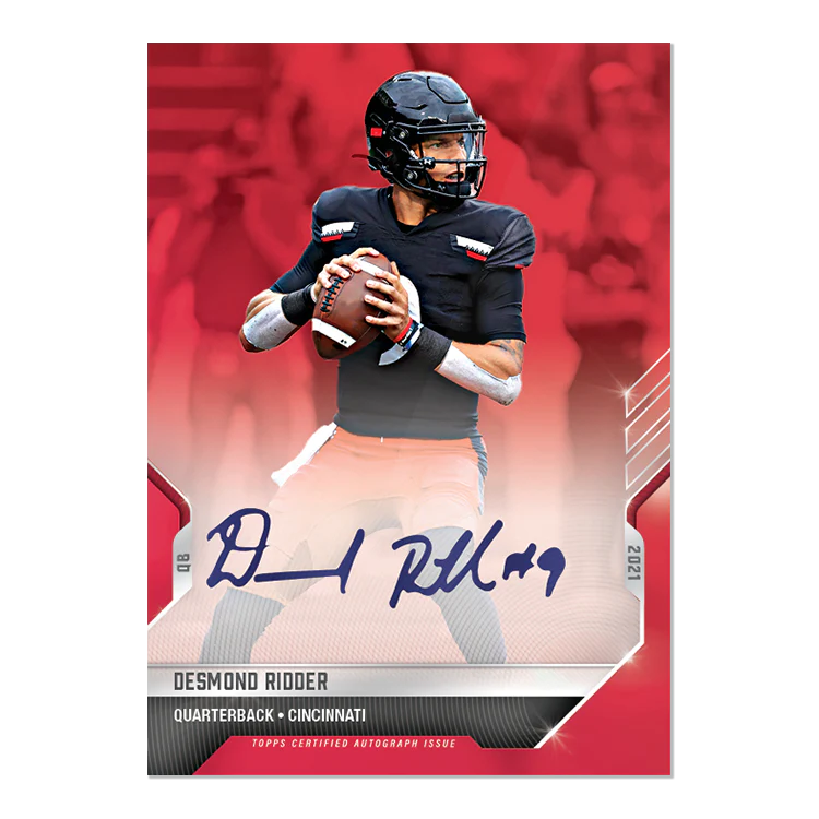 On-Card Auto # to 10 - Desmond Ridder - 2021 Bowman NEXT TOPPS NOW® Football Card 2D