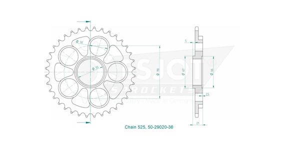 Esjot 36-Tooth SprocketRef: Esjo00131A / 12113082