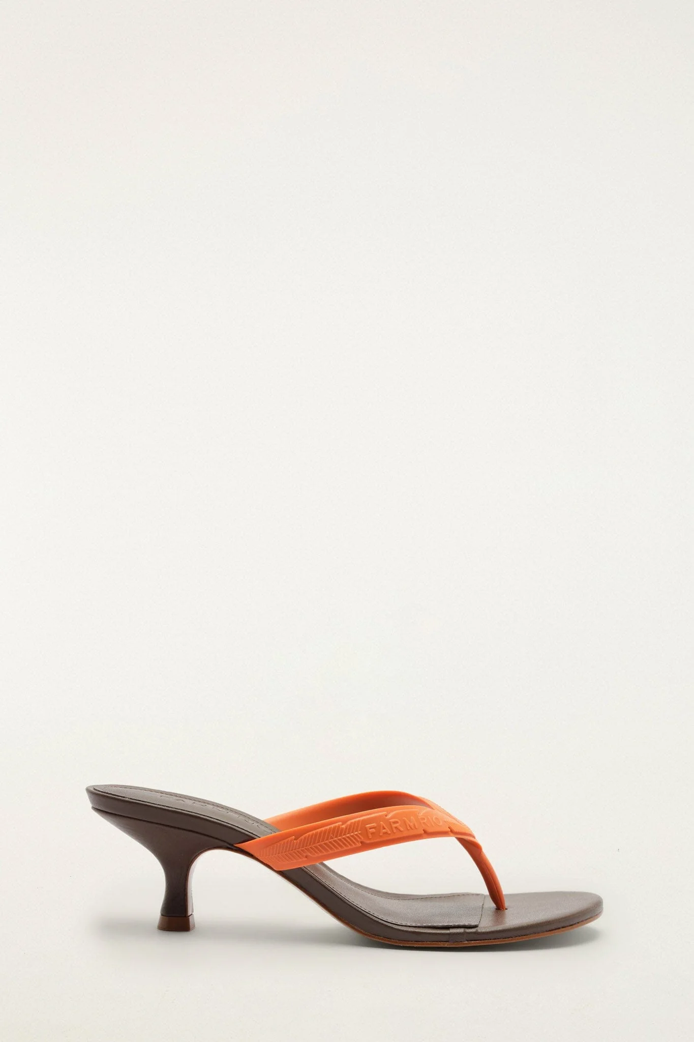 Orange Rob Kitten Heeled Sandal