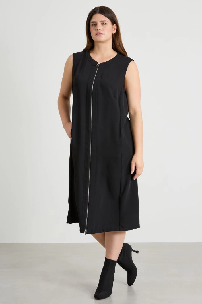 Lightweight cady dress - BLACK