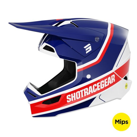 Casque cross Shot RACE - MYTHIC 2025 - Bleu / RougeRef : SO2553