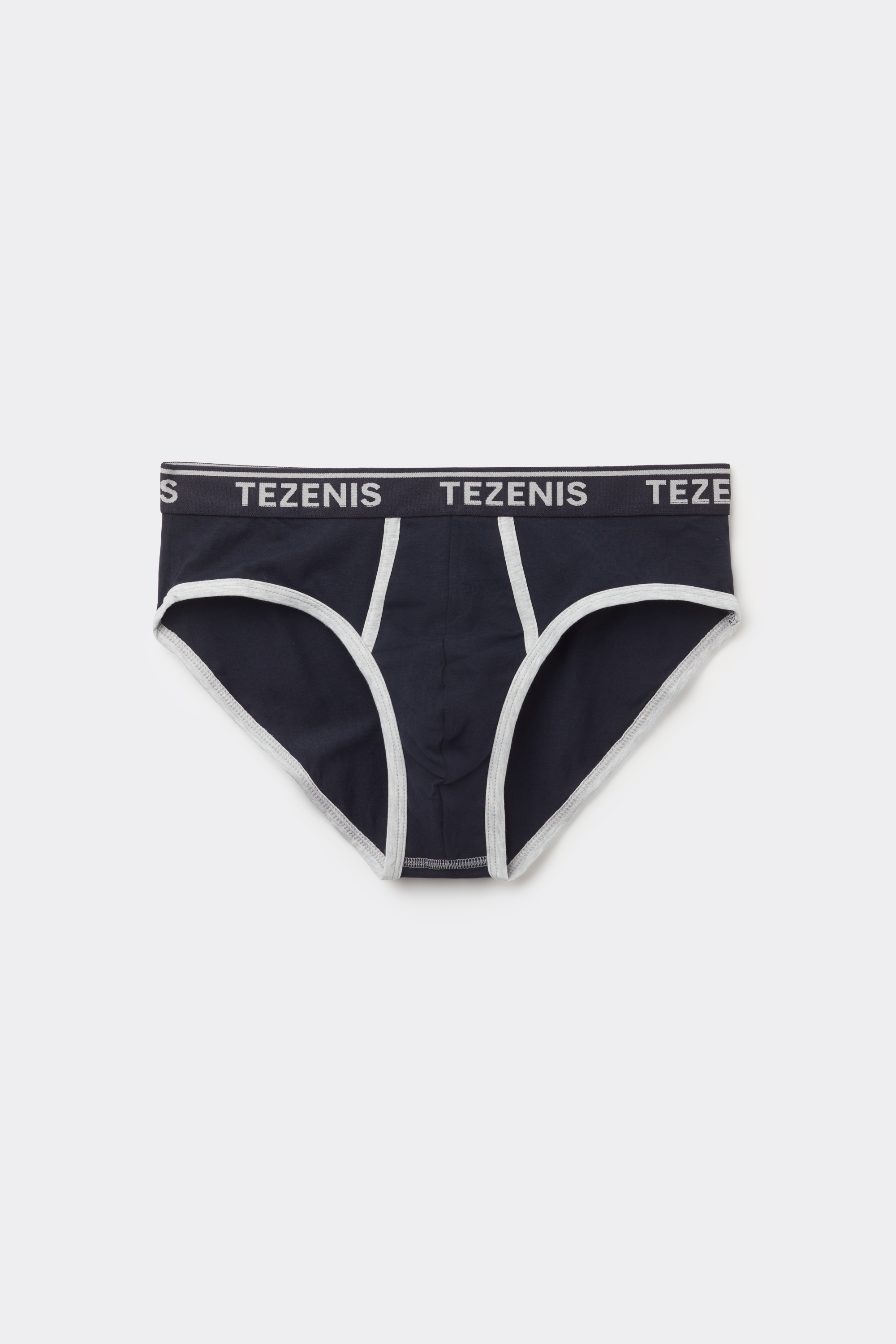 Organic Cotton Briefs with Contrasting Trim and Logo