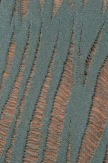 Dusty Green Nocturnal Waves Maxi Dress