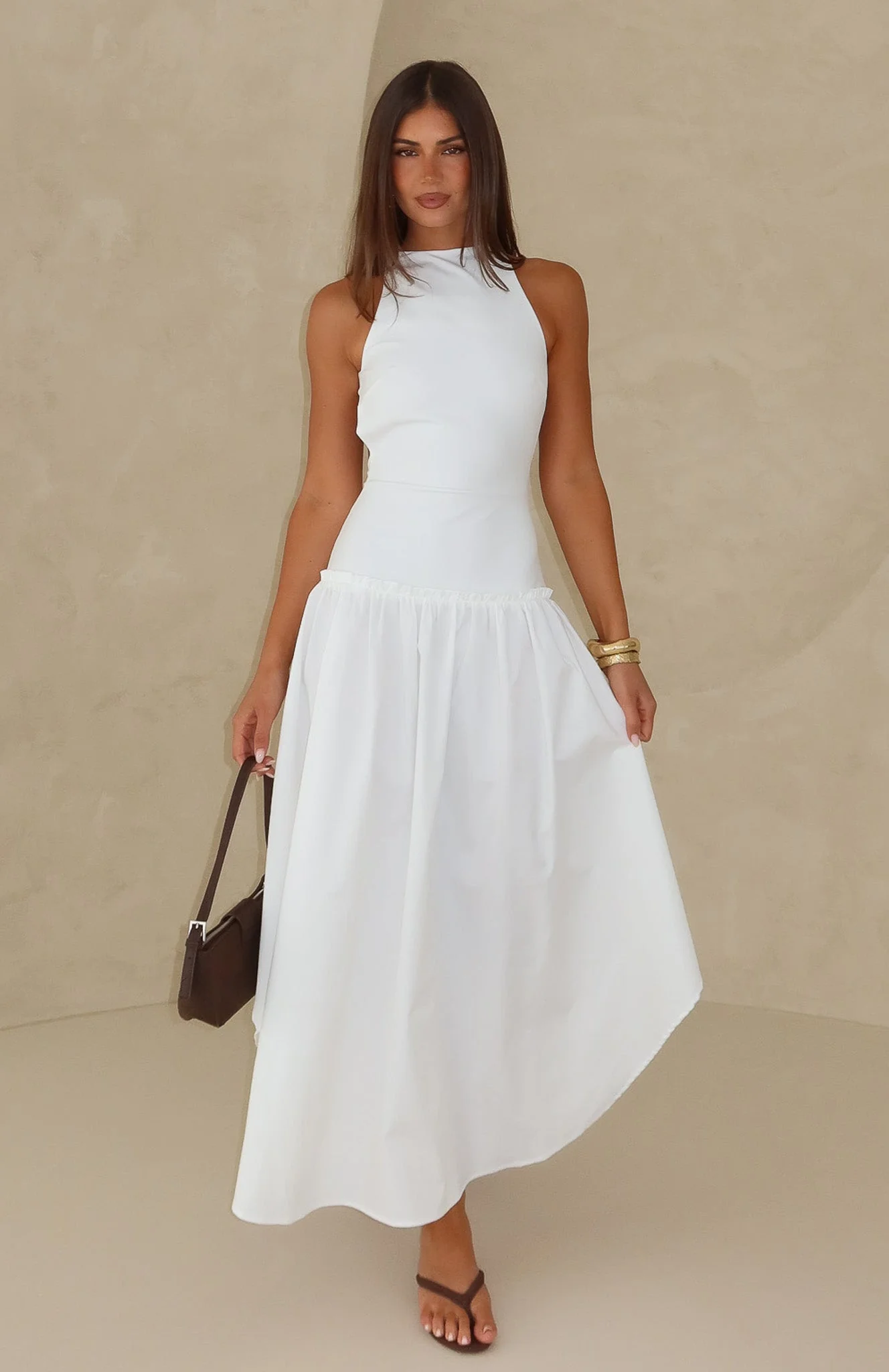 Never Yours Maxi Dress White