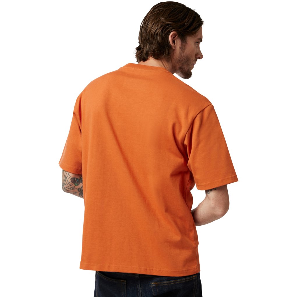 FOX Wordmark Oversized Short Sleeve Tee Men - chocolate