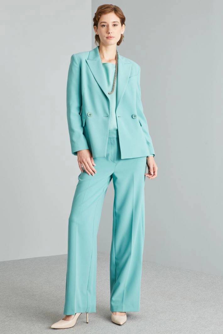 Blazer in fluid fabric - SEAWATER