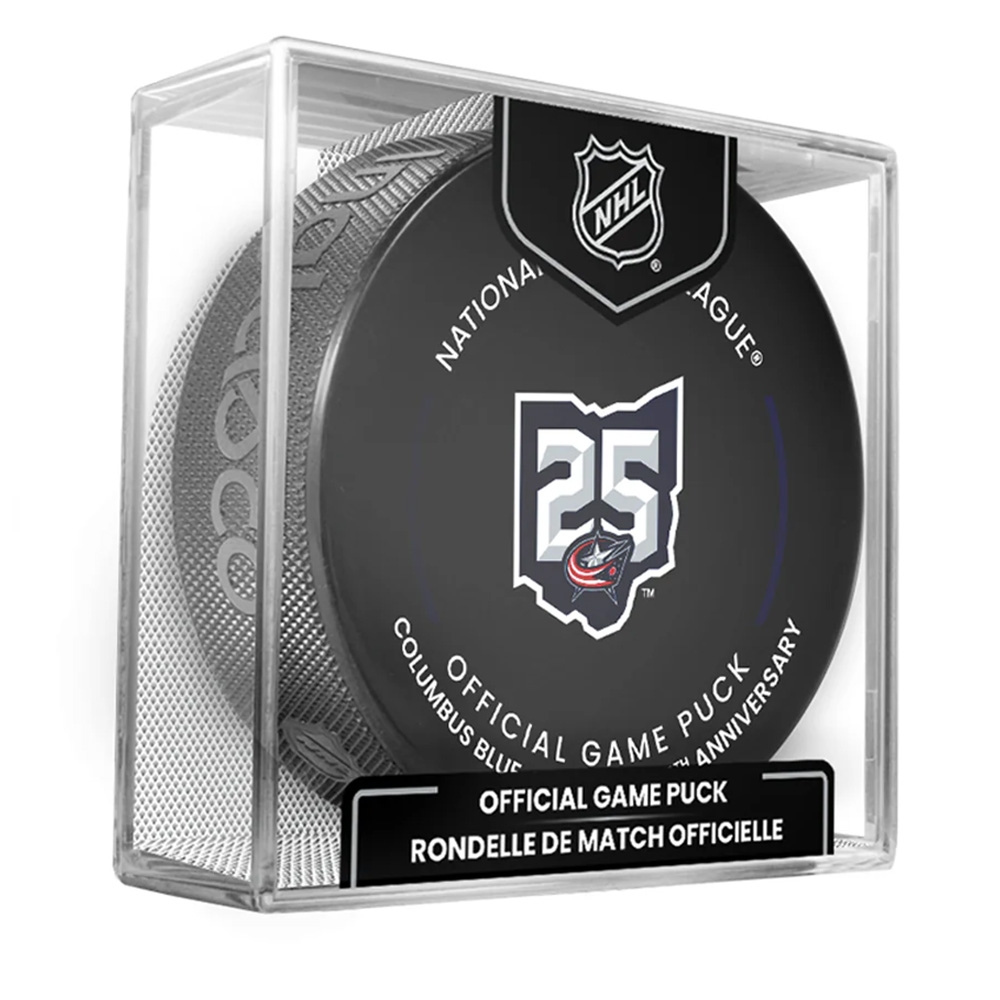 Columbus Blue Jackets 25th Anniversary 2025-26 NHL Official Game Puck