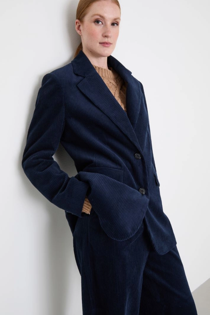 Corduroy blazer - NIGHT BLUE