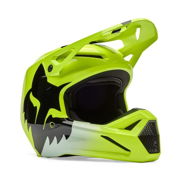 Casque cross Fox V1 SHIELD 2025 - Jaune / NoirRef : FX6248