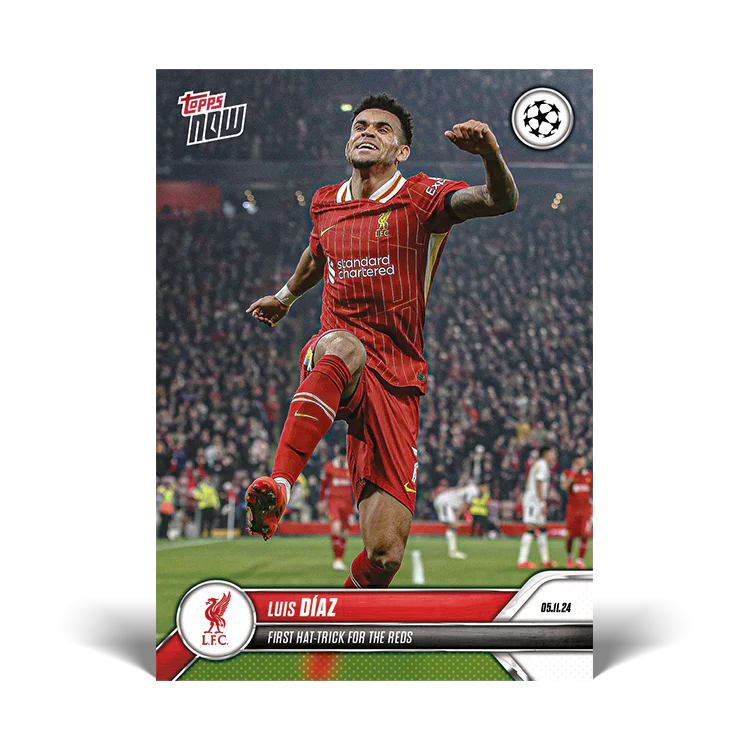 Luis Díaz - First hat-trick for the Reds - 24/25 UCC Topps NOW® Card 41
