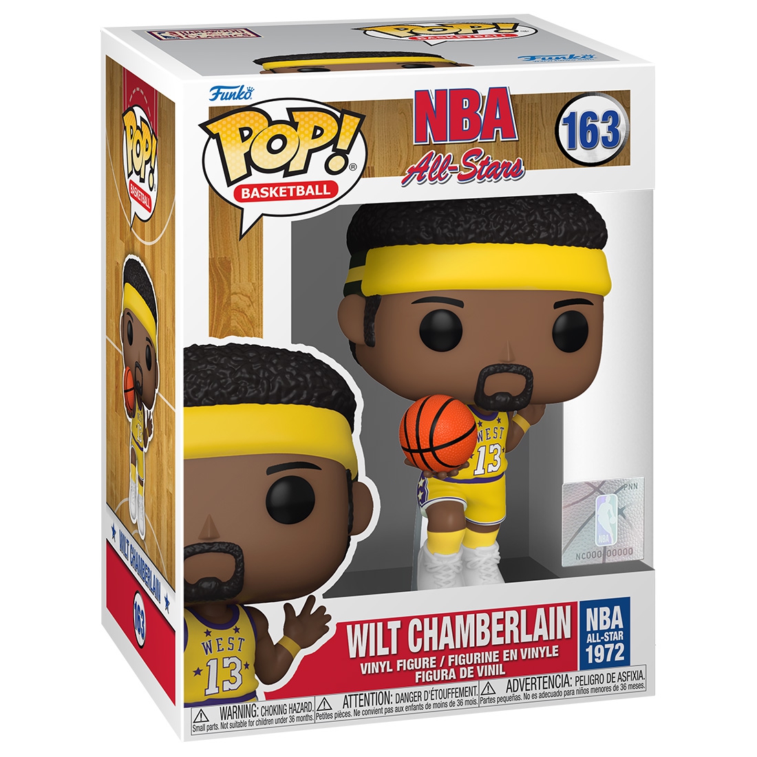 Funko POP! #163 Wilt Chamberlain Los Angeles Lakers 1972 NBA All-Star NBA Figure