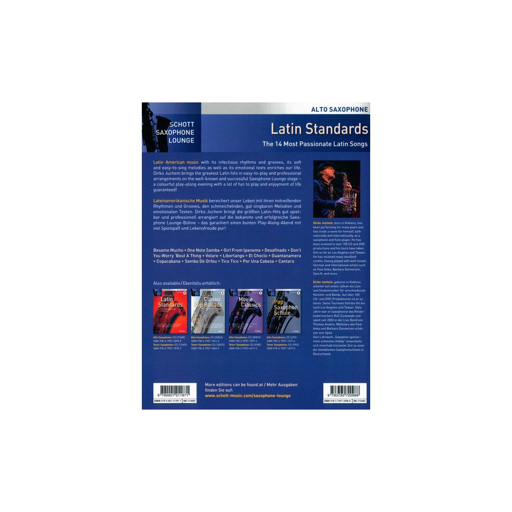 Schott Latin Standards Alto Sax – Thomann Ireland