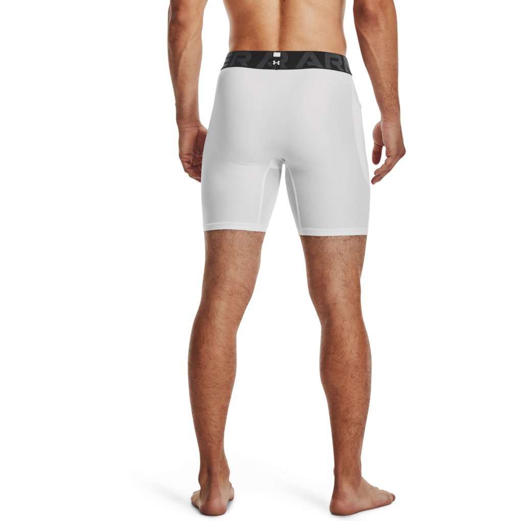 Under Armour HeatGear® Armour Compression Shorts Men - White/Black