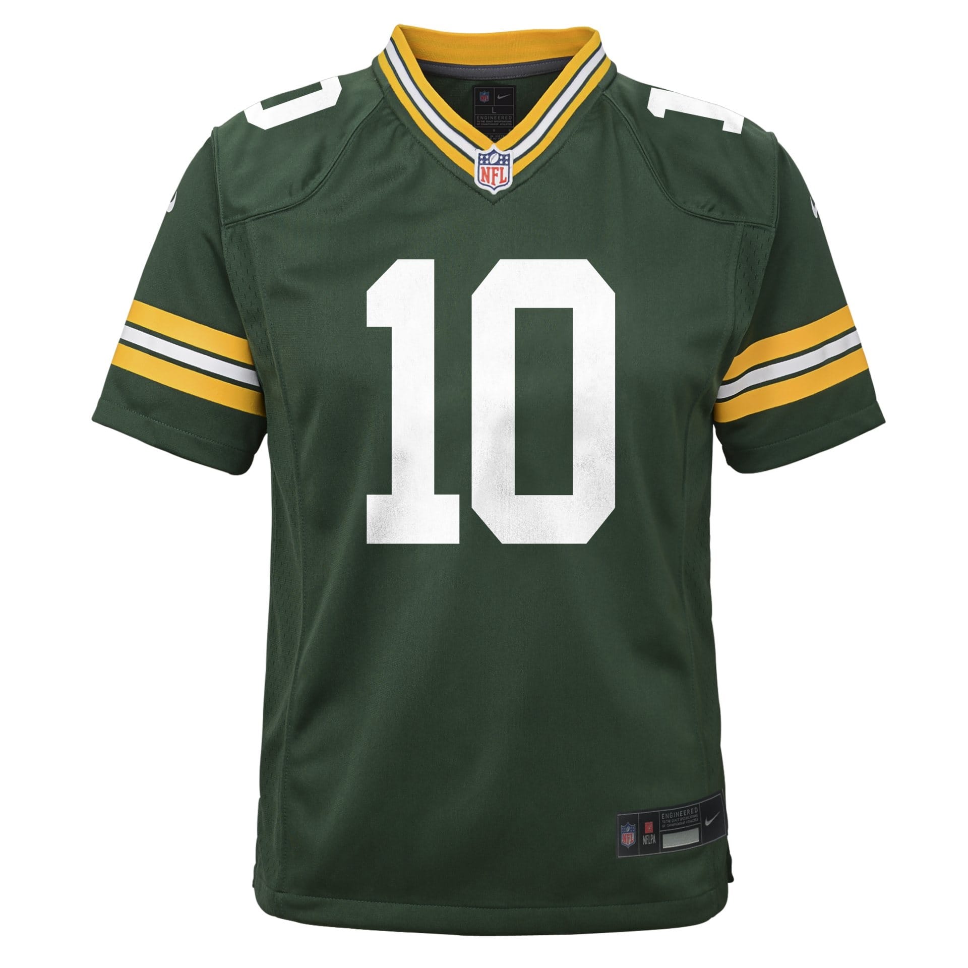 Jordan Love #10 Green Bay Packers Game NFL Jersey Green (YOUTH)