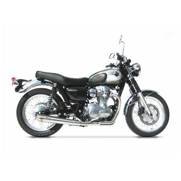 Complete Zard low conical line 2 in 1 - polished stainless steel tipKAWASAKI 800 W 800 (EJ800A) - 2011 - 2016Ref: Zad00540A / Zkw173S00Ssr-P