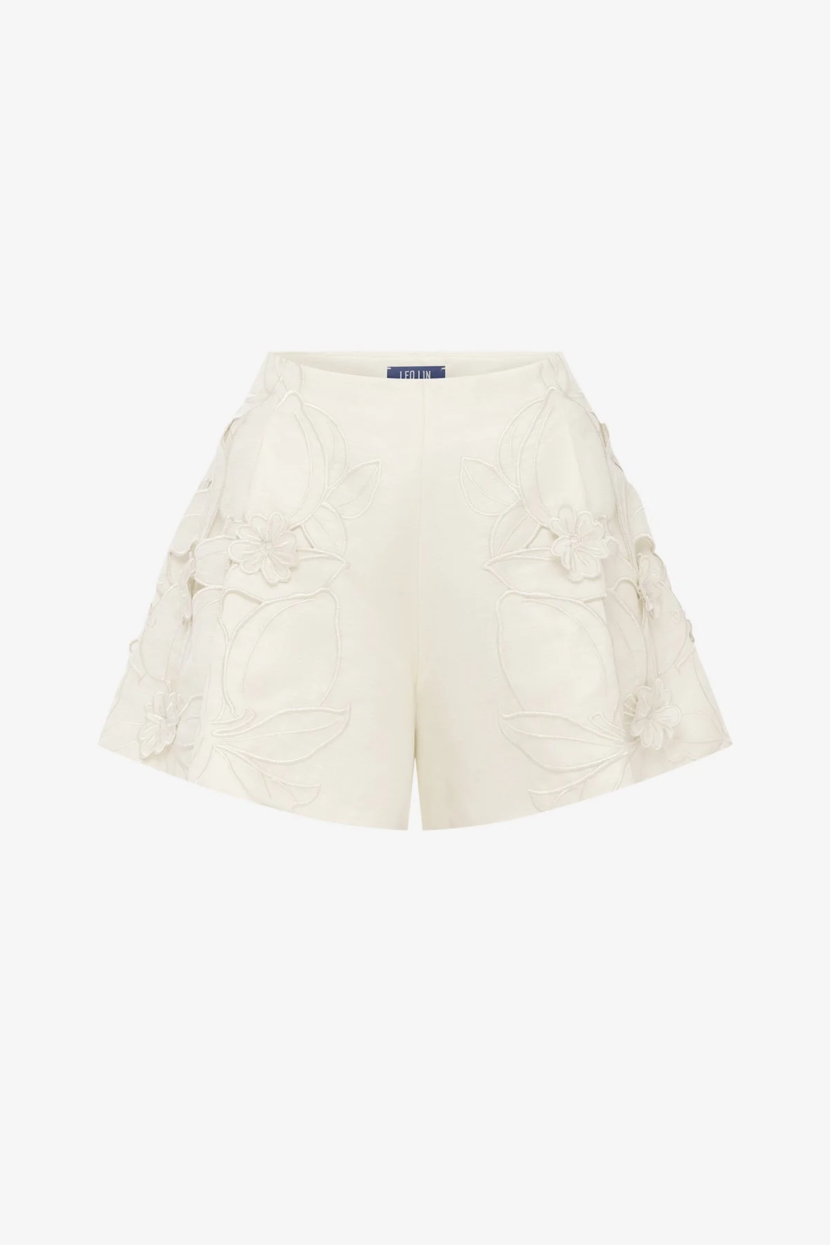 Abby Appliqué Shorts - Snow