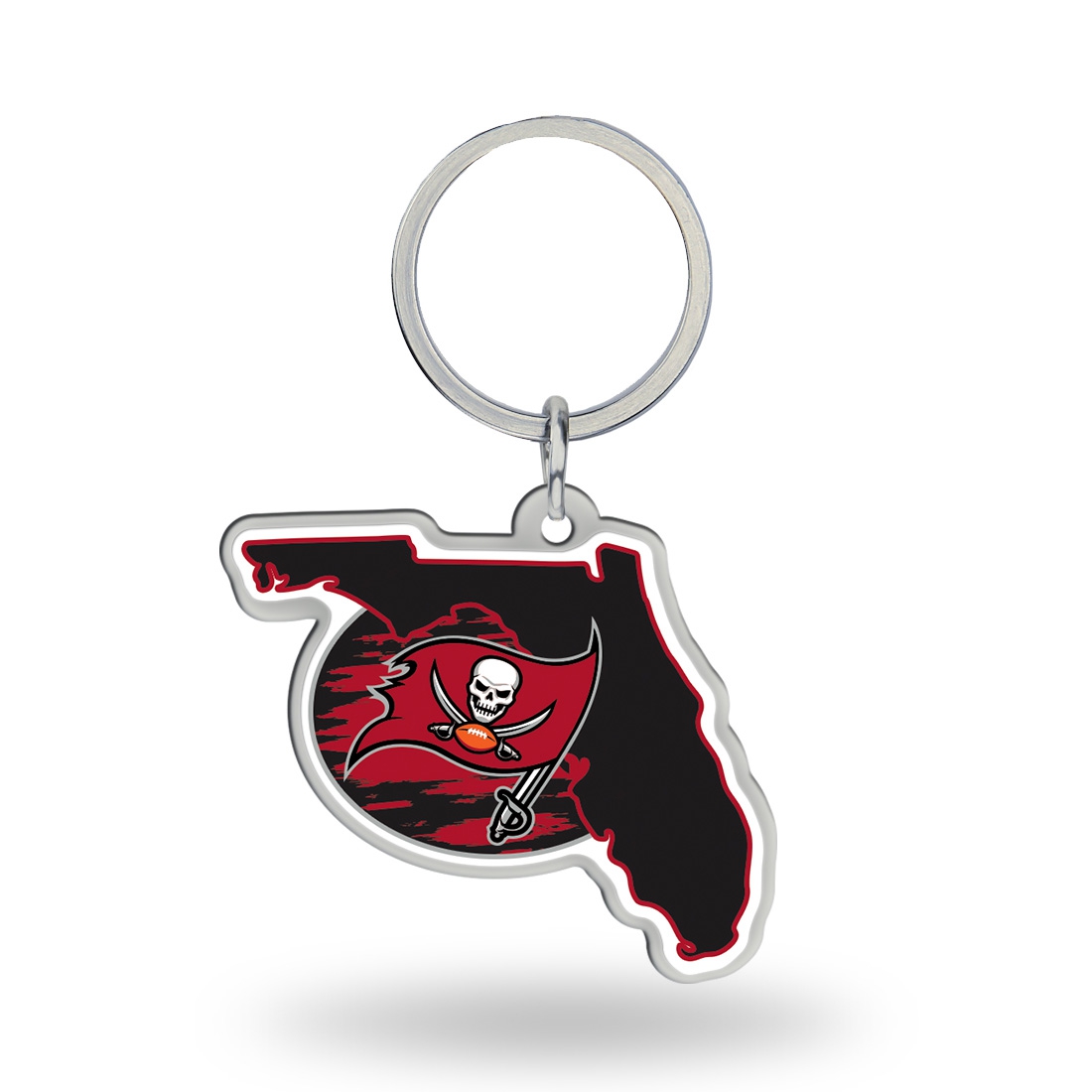 Tampa Bay Buccaneers State Shaped NFL Key Ring