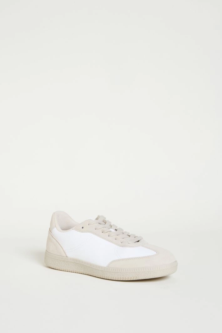 Leather sneakers - WHITE GREY