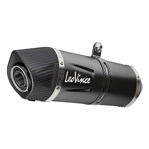 Leo vince nero complete line stainless steel carbon end cap - blackRef: LV1298 / 14078K