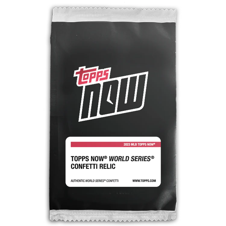 On-Field Confetti Relic Pack # to 49 or Lower - 2023 World Series Champions - Texas Rangers Stars - MLB TOPPS NOW®