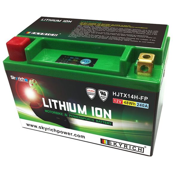 Skyrich Lithium Ion Battery YTX14H-BS, KMX14-BS, YTX14-BS,/YTX12-BS/YTX12A-BS /YB12B-B2 / (HJTX14H-FP)Ref: sky0008 / s48145