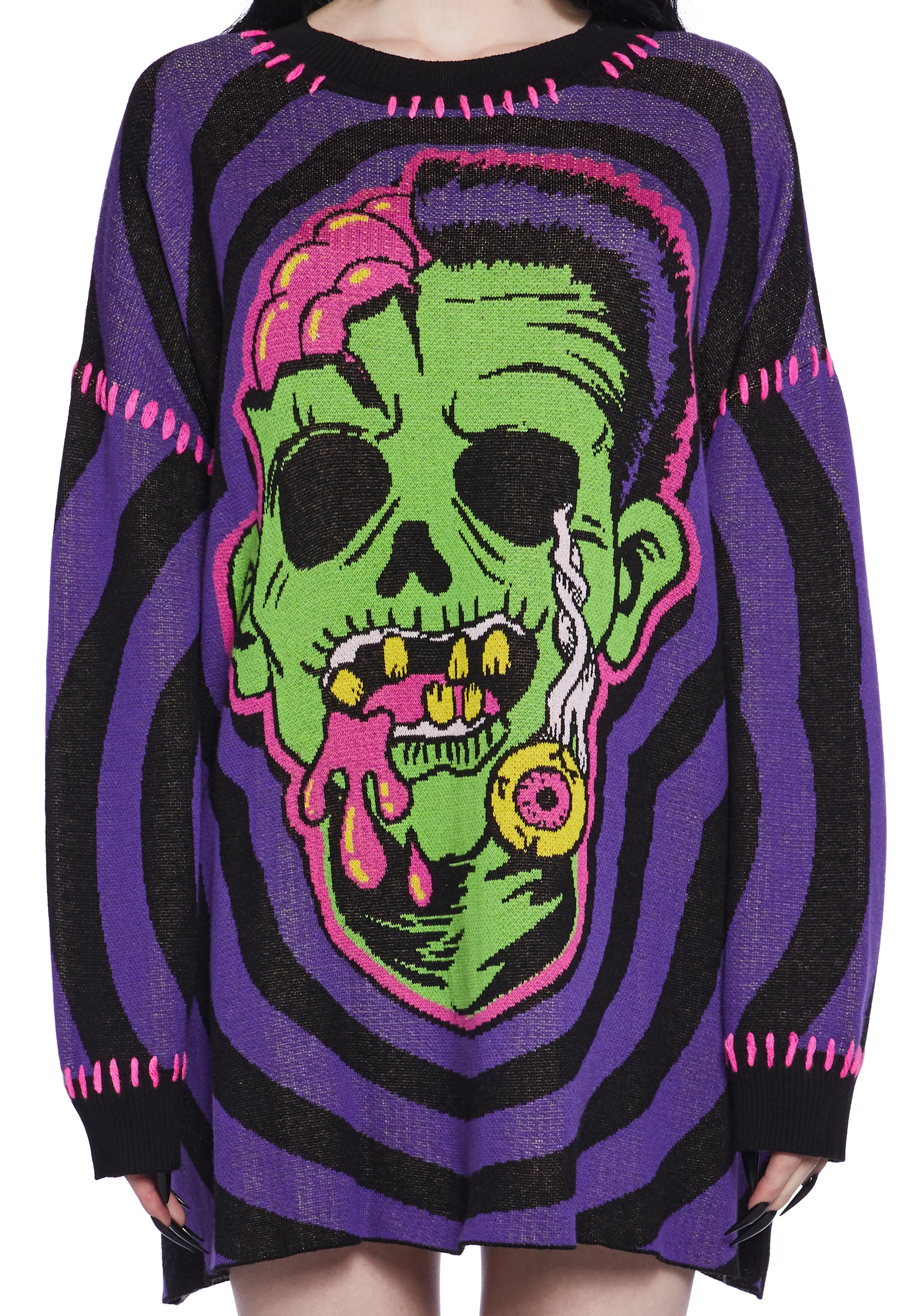Ghoulish Gateway Intarsia Sweater