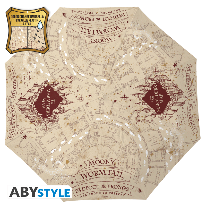 HARRY POTTER Color change Umbrella The Marauder's Map