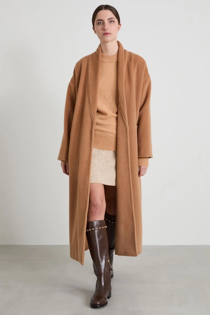 Buttoned sweater - BEIGE