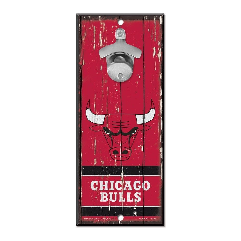 Chicago Bulls NBA Bottle Opener Sign