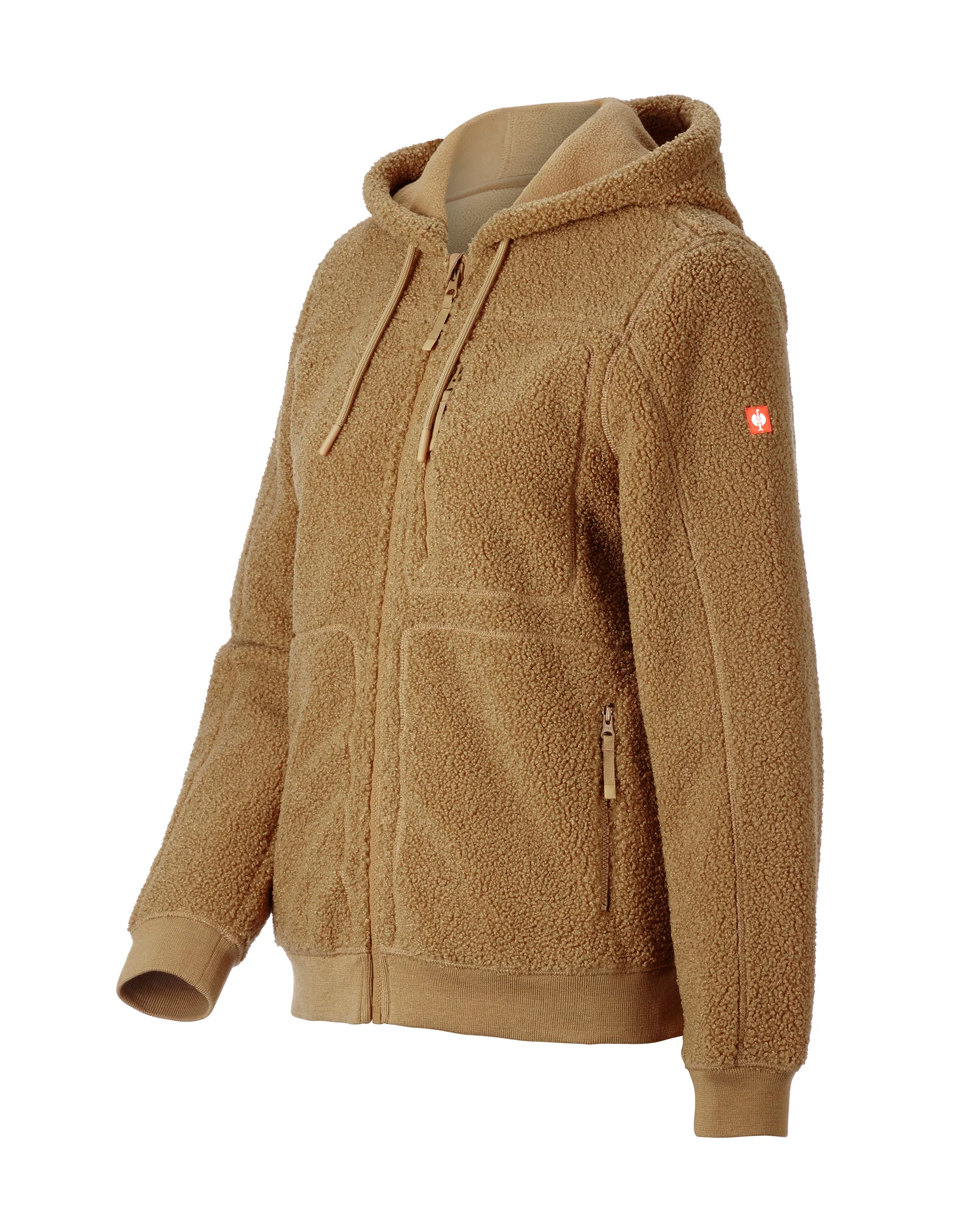 Women's Hooded Sherpa Fleece Jacket e.s.e:pic