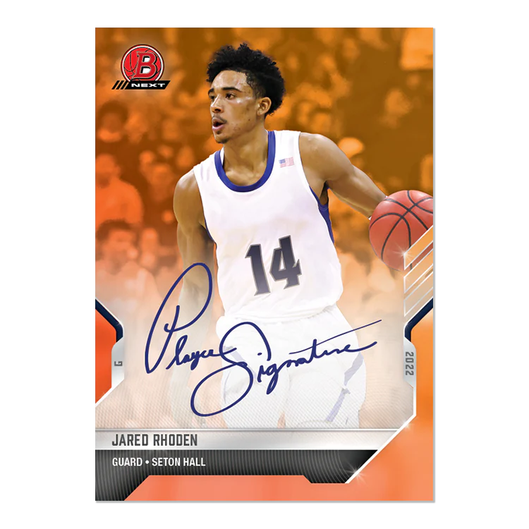 On-Card Auto # to 5 - Jared Rhoden - 2022 Bowman NEXT TOPPS NOW® Basketball Card 18E