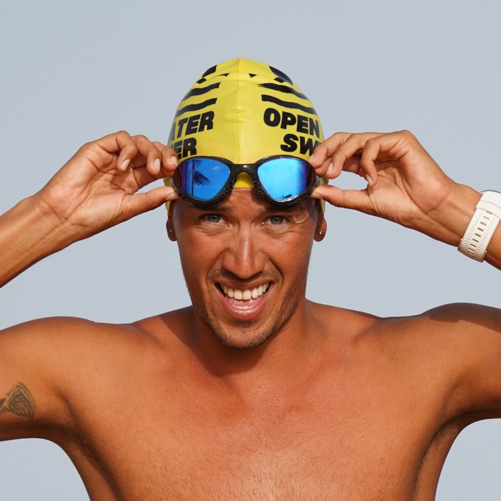 Buddyswim Silicone Swim Cap - OPEN WATER SWIMMER - yellow