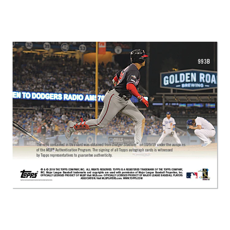 On-Card Auto Relic # to 25 - Juan Soto - MLB TOPPS NOW® Card 993B