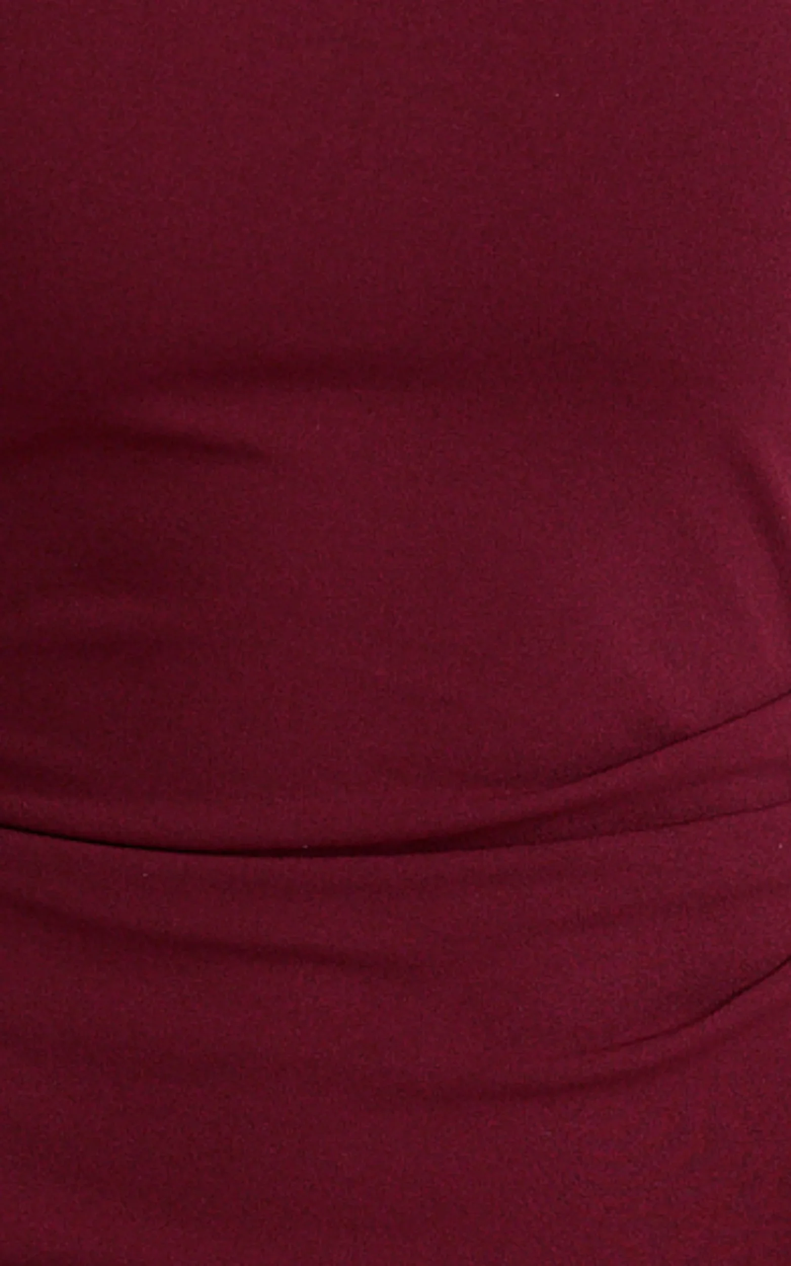 Helen Maxi Dress - One Shoulder Draped Fitted Dress in Wine