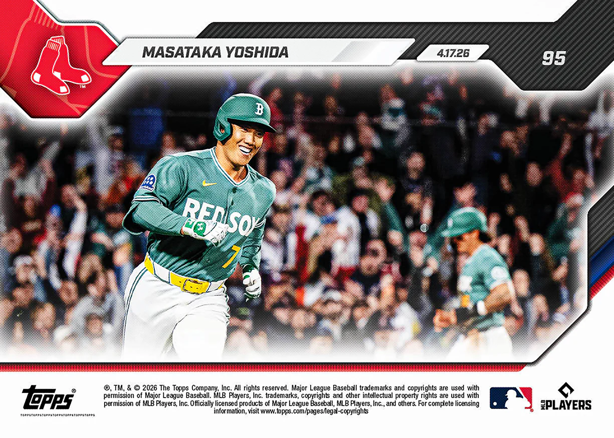 Masataka Yoshida - 2026 MLB Topps NOW® - Card 95 - PR: 829