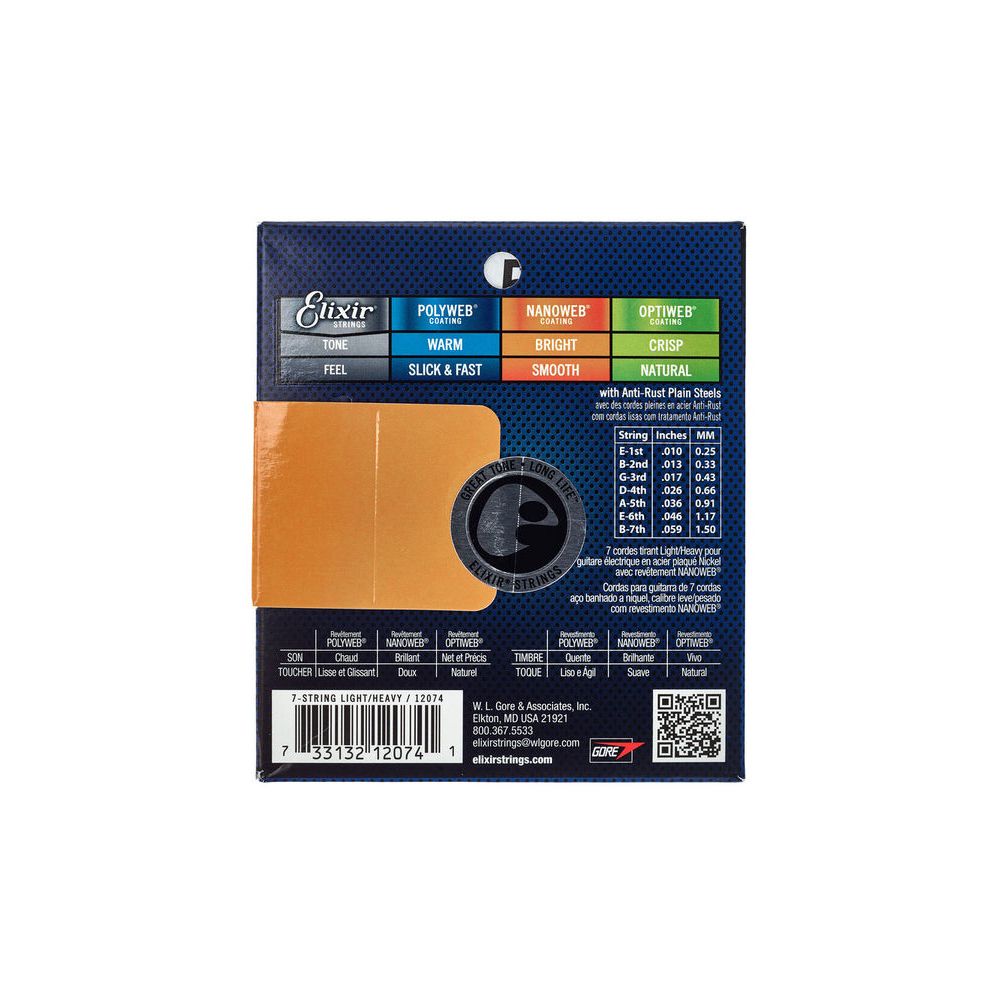 Elixir Nanoweb 12074 Light/Heavy 7 – Thomann Ireland