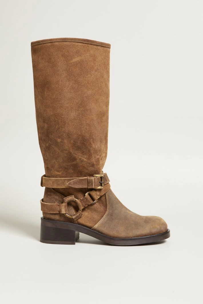 Biker-style boots - BROWN